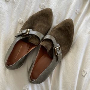 Vía Spiga Green Suede Leather Loafer Sz 7.5